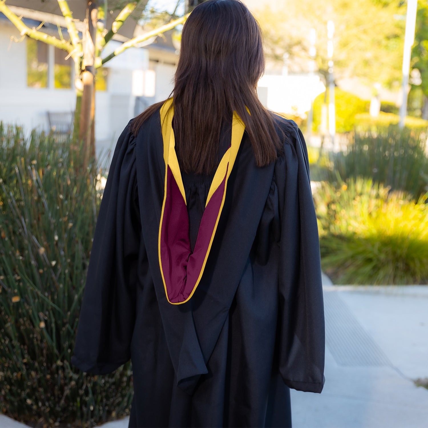 Bachelors Hood For Science, Mathematics, Political Science - Gold/Maroon/Gold - Endea Graduation