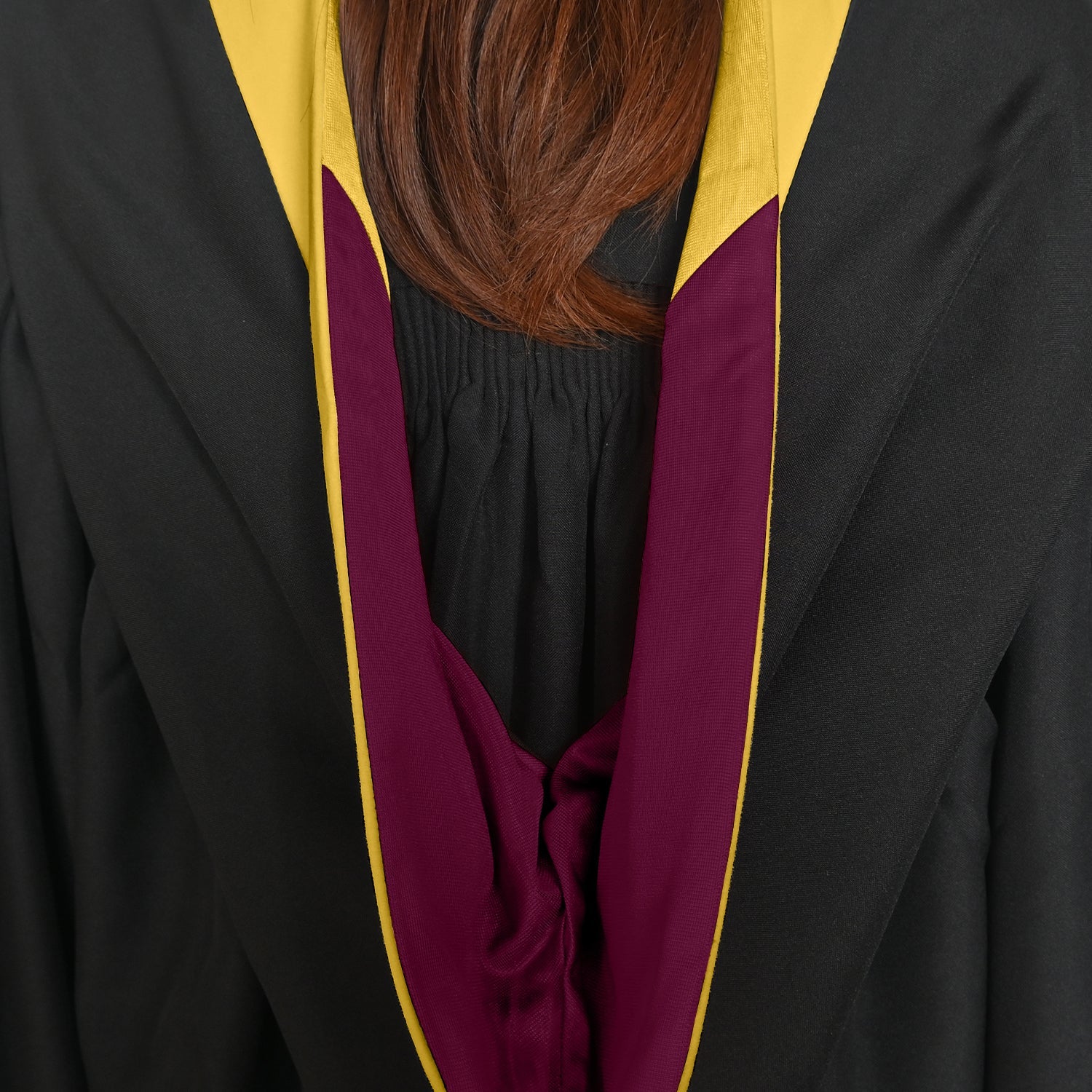 Bachelors Hood For Science, Mathematics, Political Science - Gold/Maroon/Gold - Endea Graduation