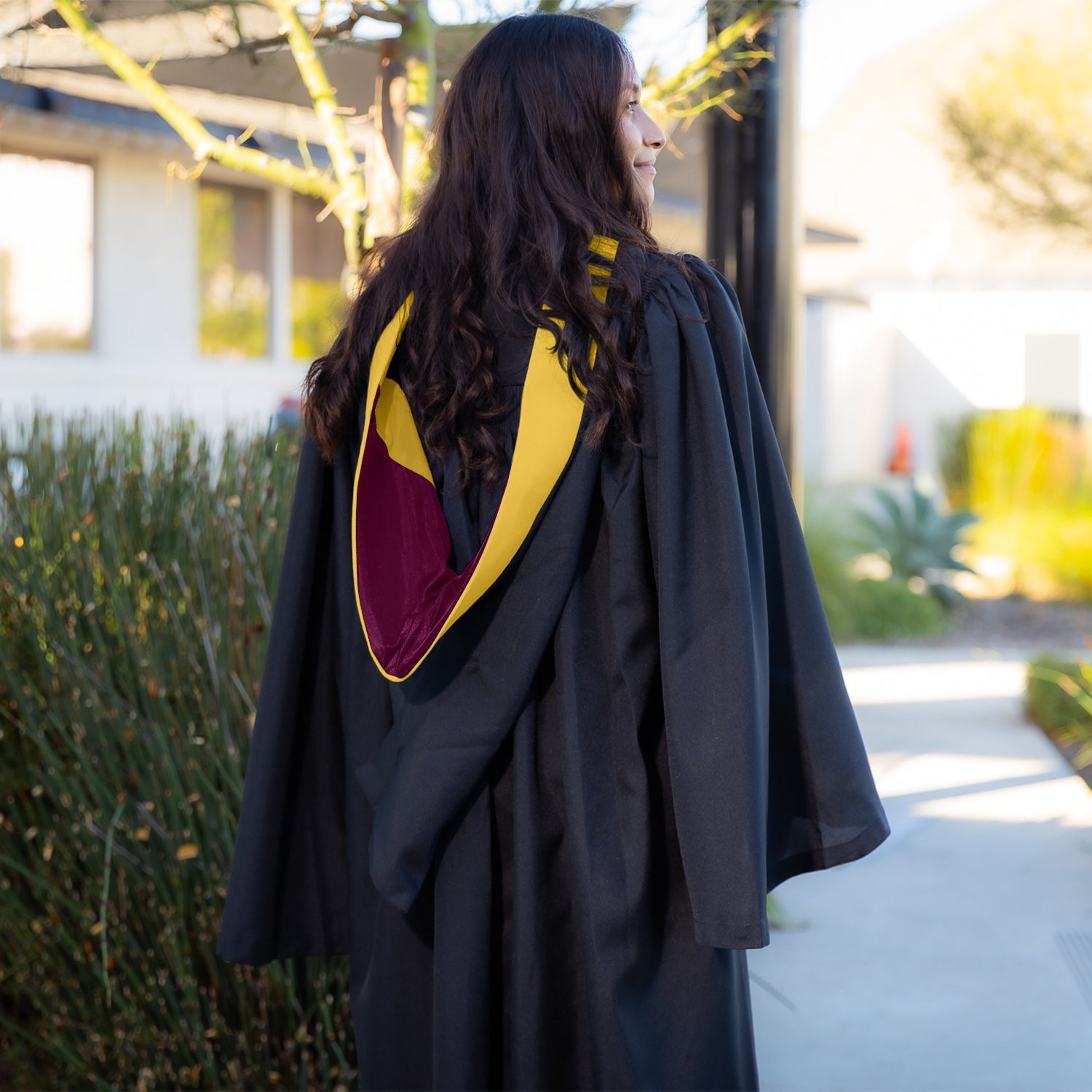 Bachelors Hood For Science, Mathematics, Political Science - Gold/Maroon/Gold - Endea Graduation