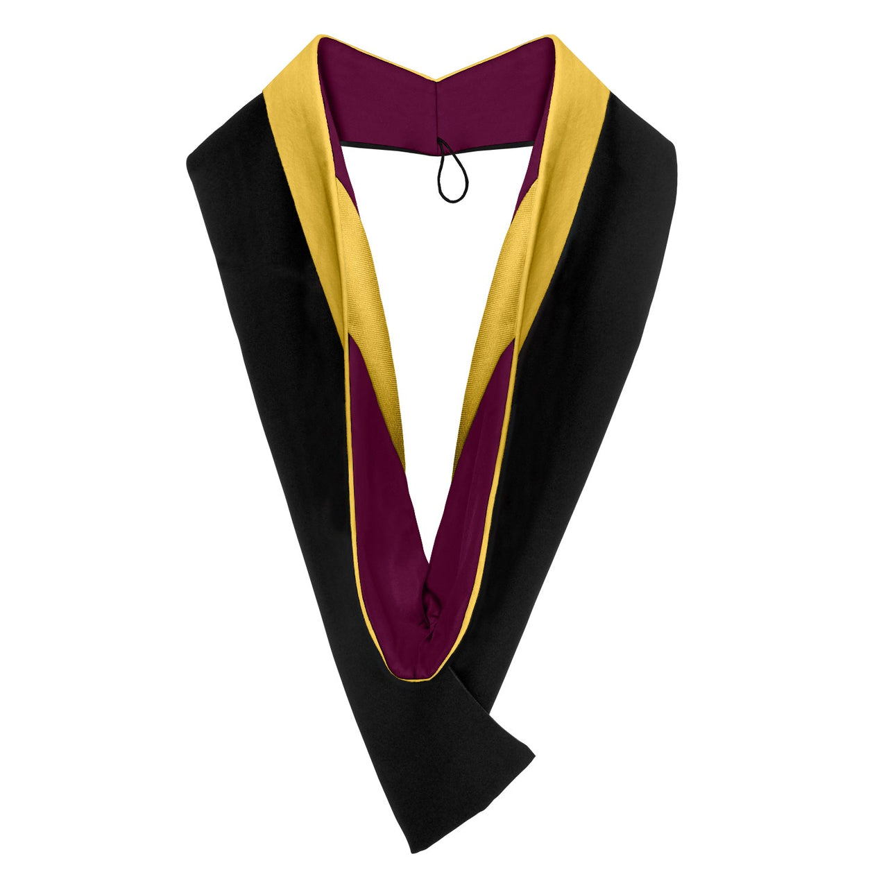 Bachelors Hood For Science, Mathematics, Political Science - Gold/Maroon/Gold - Endea Graduation