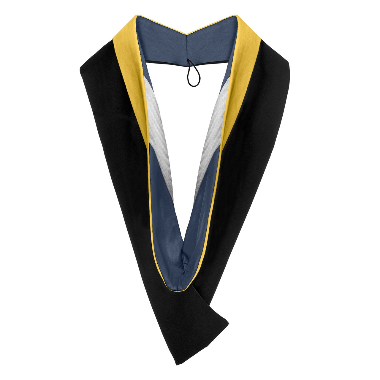 Bachelors Hood For Science, Mathematics, Political Science - Gold/Navy Blue/White - Endea Graduation