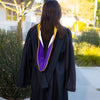 Bachelors Hood For Science, Mathematics, Political Science - Gold/Purple/White - Endea Graduation