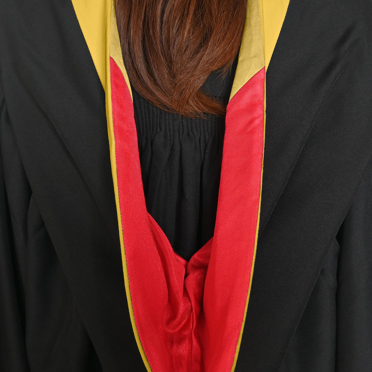 Bachelors Hood For Science, Mathematics, Political Science - Gold/Red/Antique Gold - Endea Graduation