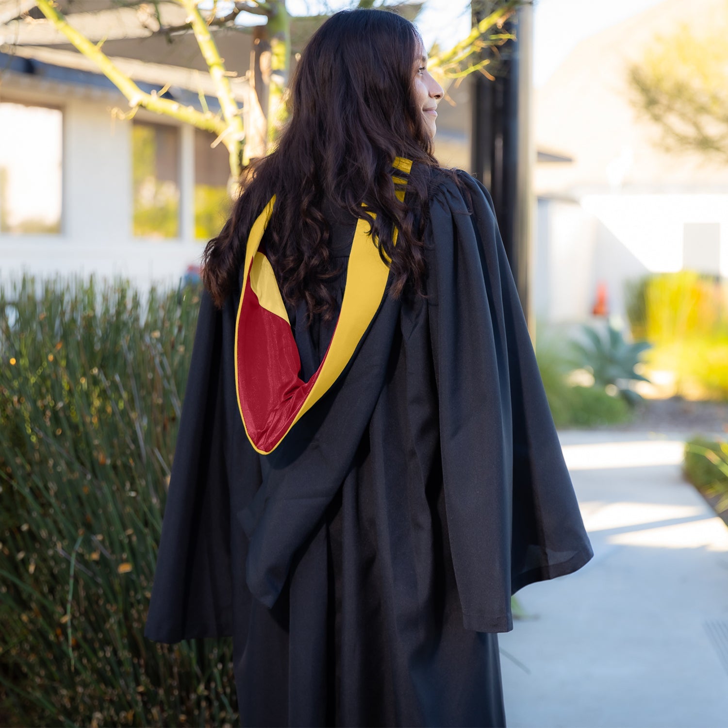 Bachelors Hood For Science, Mathematics, Political Science - Gold/Red/Antique Gold - Endea Graduation