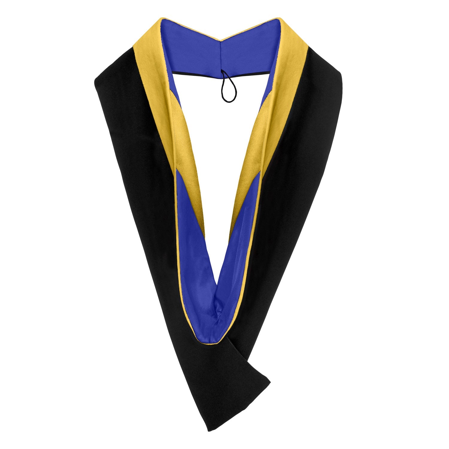 Bachelors Hood For Science, Mathematics, Political Science - Gold/Royal Blue/Gold - Endea Graduation