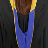 Bachelors Hood For Science, Mathematics, Political Science - Gold/Royal Blue/Gold - Endea Graduation