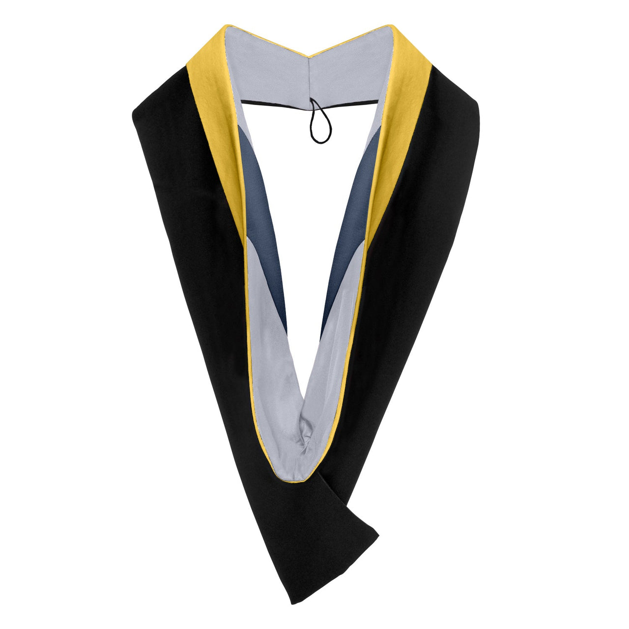 Bachelors Hood For Science, Mathematics, Political Science - Gold/Silver/Navy Blue - Endea Graduation