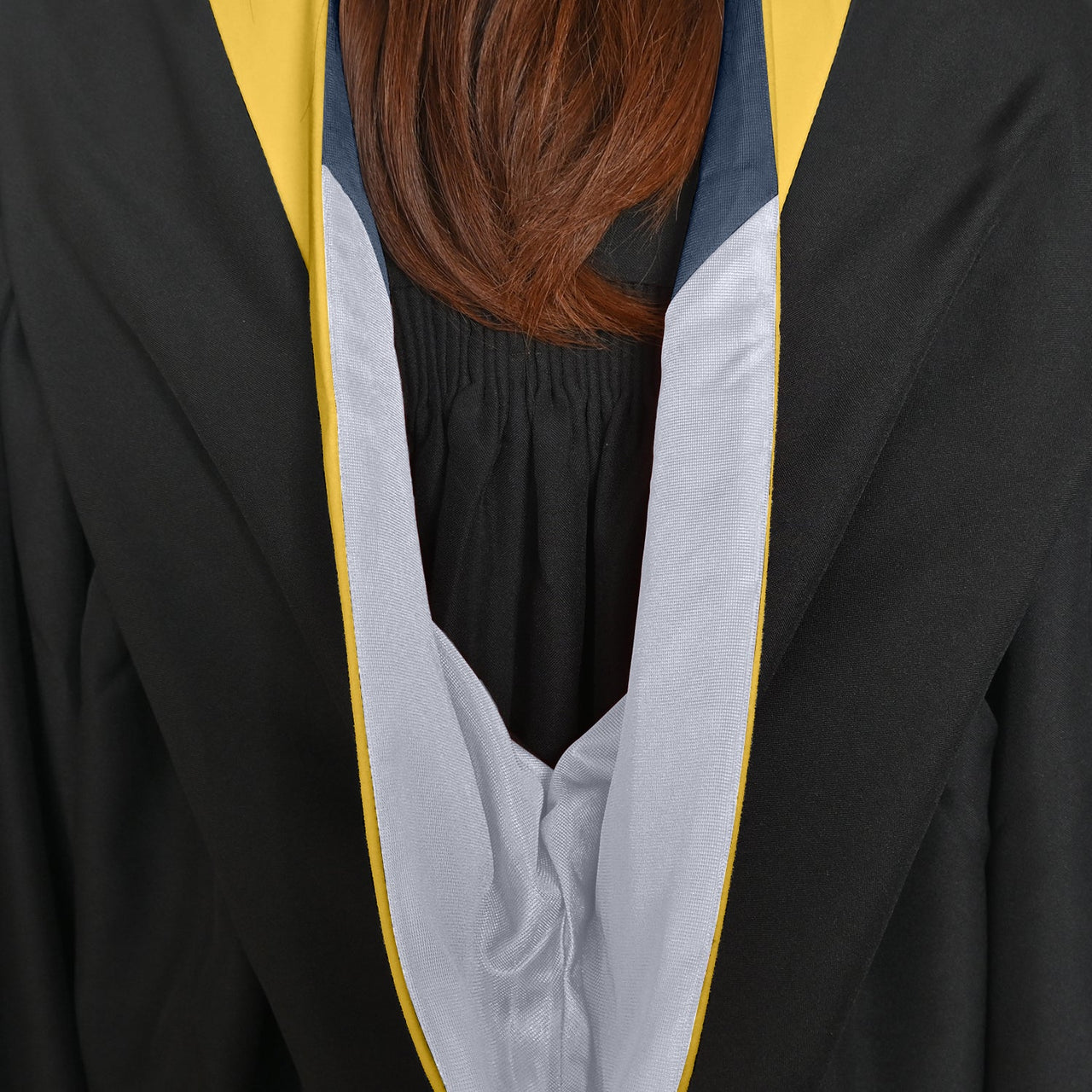 Bachelors Hood For Science, Mathematics, Political Science - Gold/Silver/Navy Blue - Endea Graduation