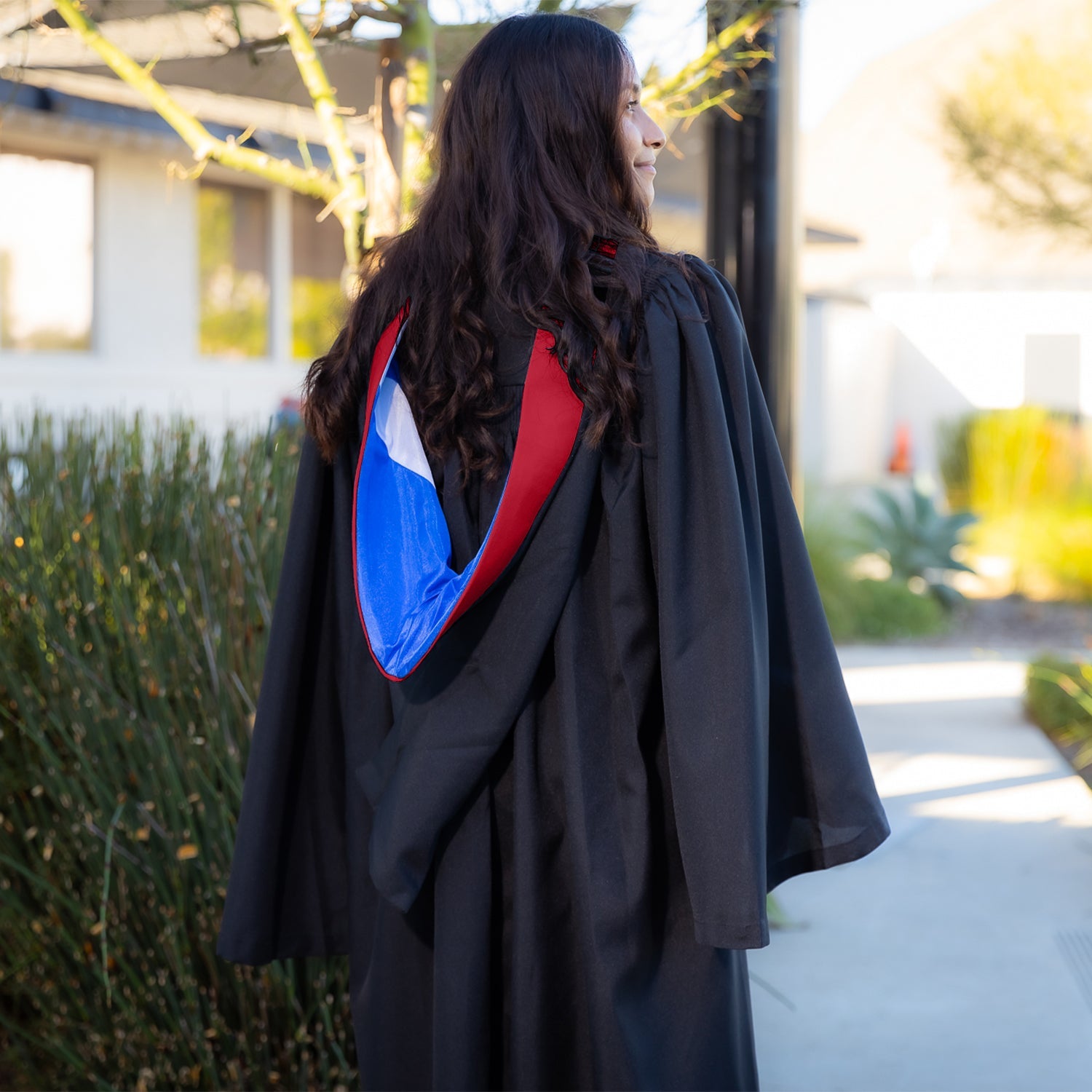 Bachelors Hood For Theology, Divinity, Canon Law, Sacred Theology - Scarlet/Royal Blue/White - Endea Graduation