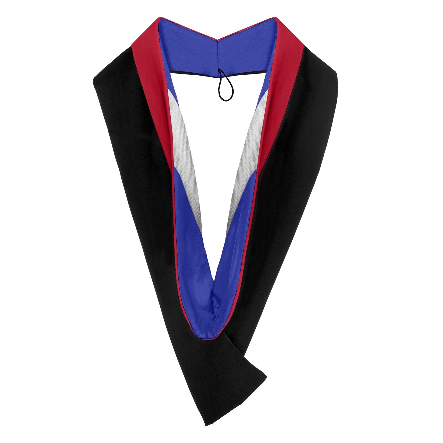 Bachelors Hood For Theology, Divinity, Canon Law, Sacred Theology - Scarlet/Royal Blue/White - Endea Graduation