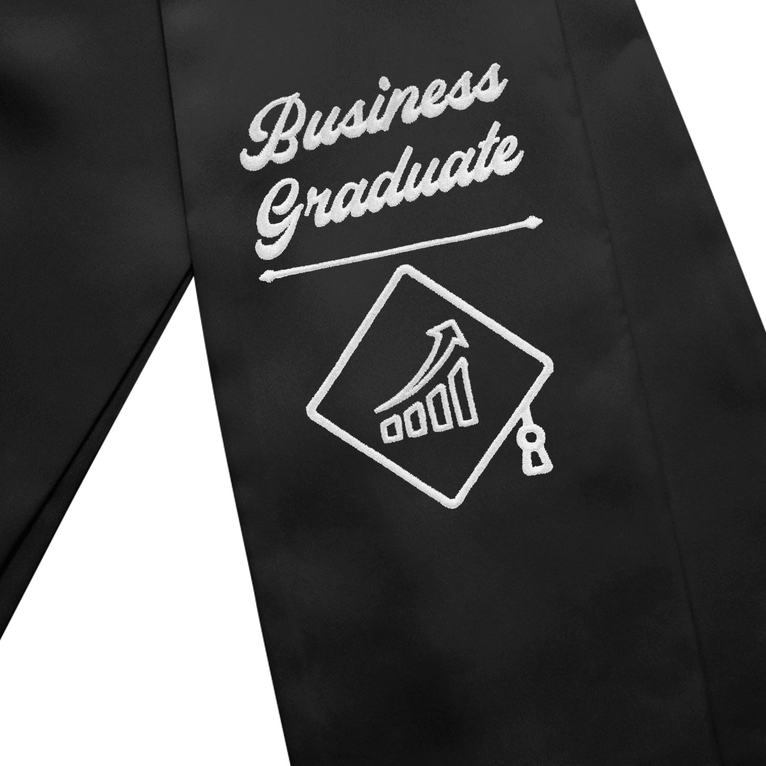 Black Business Graduate Stole/Sash with Classic Tips - Endea Graduation