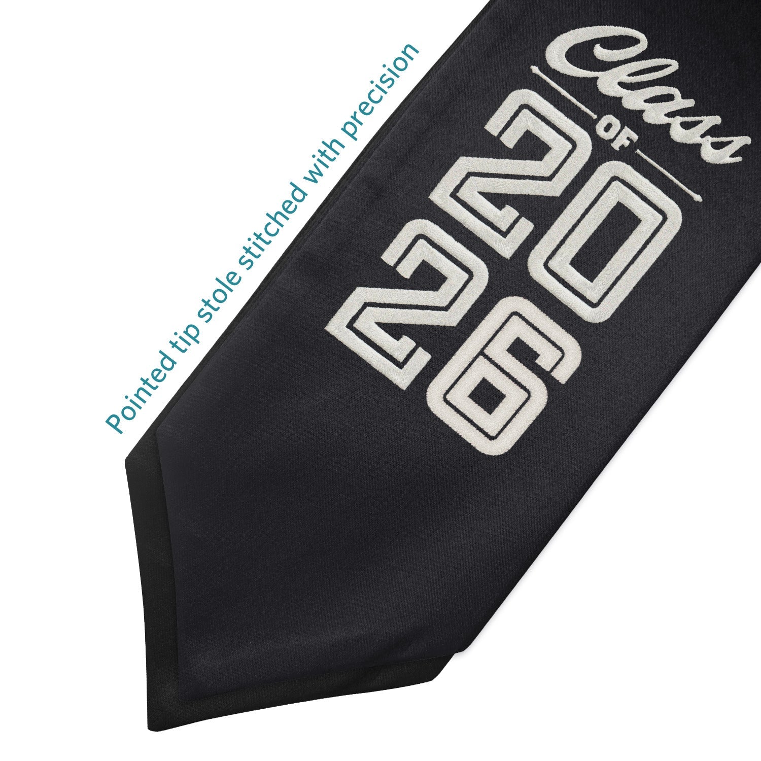 Black Class of 2026 Graduation Stole/Sash with Classic Tips - Endea Graduation