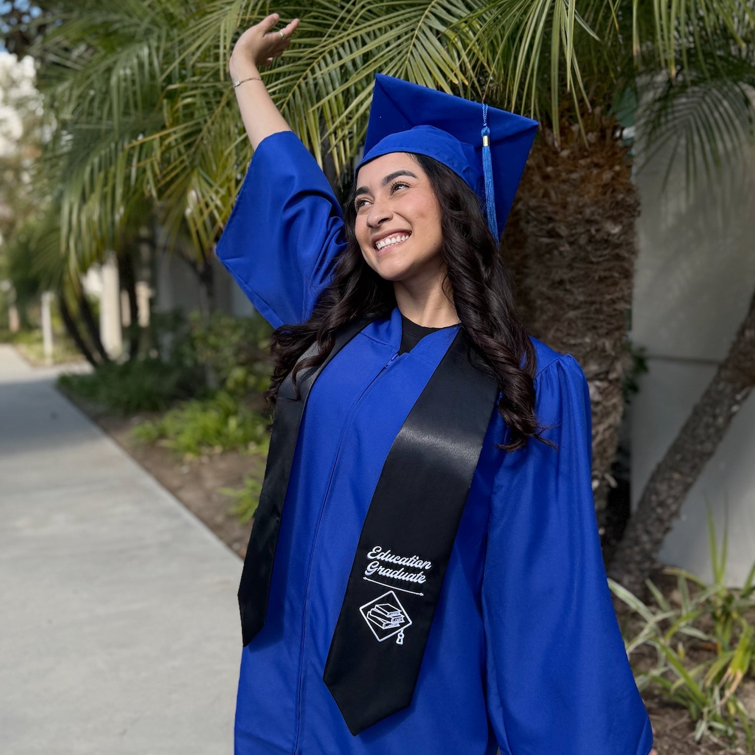 Black Education Graduate Stole/Sash with Classic Tips - Endea Graduation