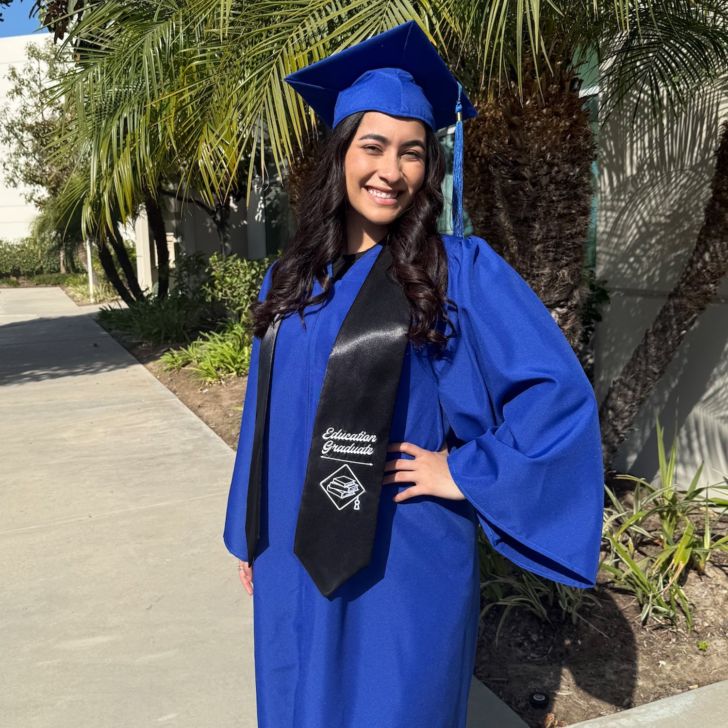 Black Education Graduate Stole/Sash with Classic Tips