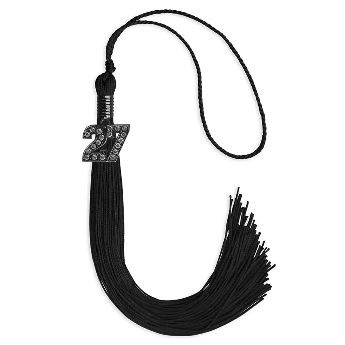 Black Graduation Tassel with Black Bling Charm by Endea Graduation