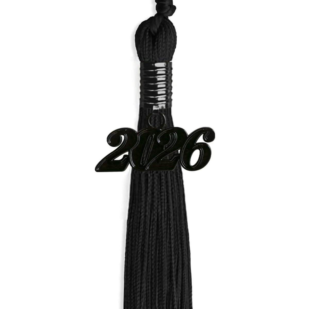 Black Graduation Tassel with Black Date Drop by Endea Graduation