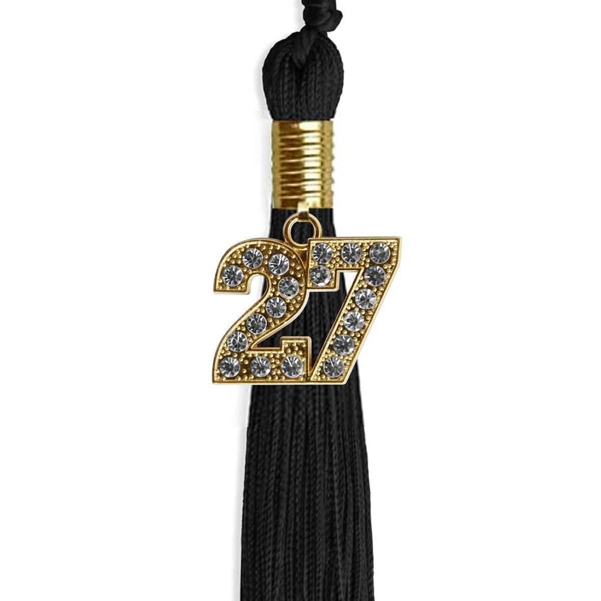 Black Graduation Tassel with Gold Bling Charm - Endea Graduation