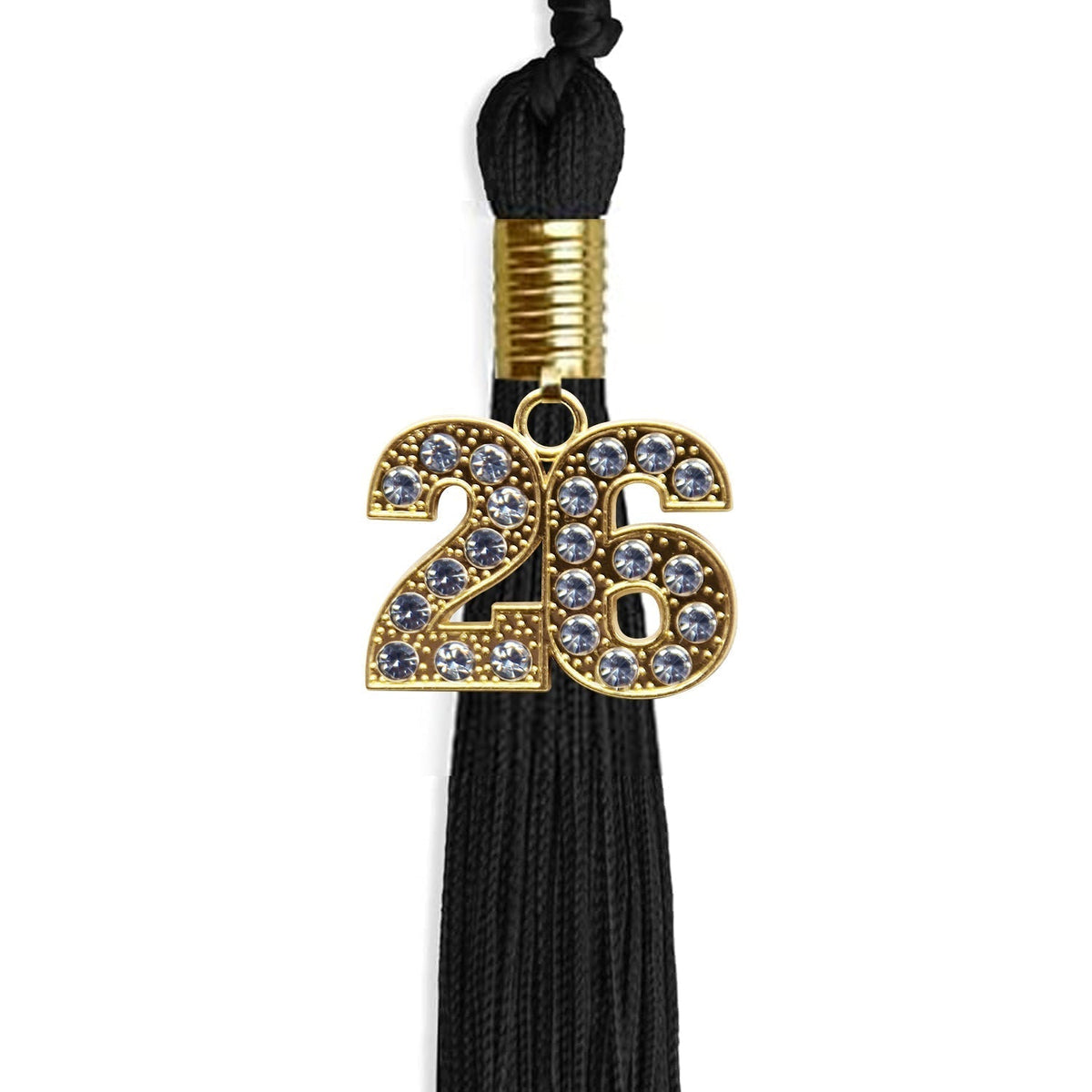 Black Graduation Tassel with Gold Bling Charm - Endea Graduation