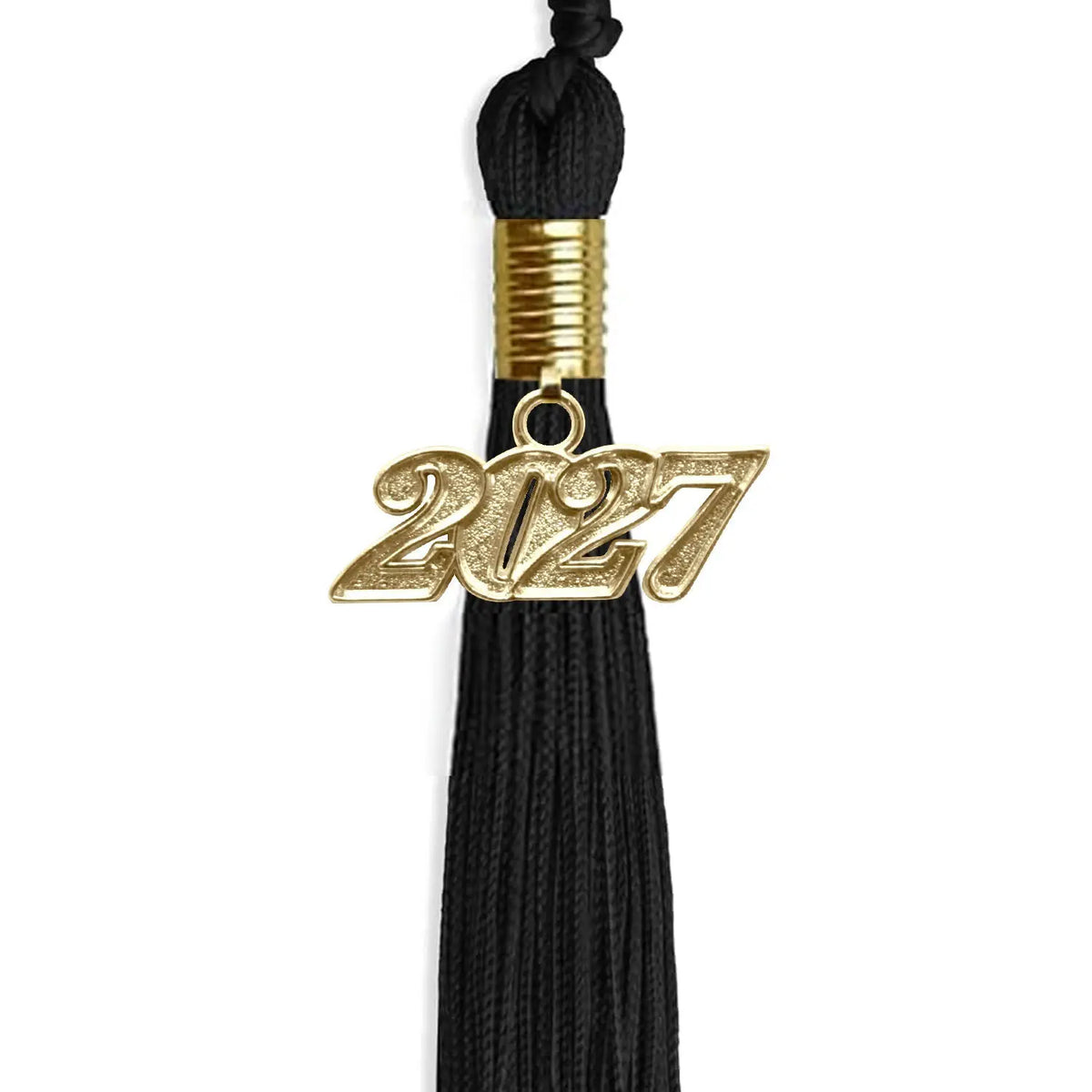 Black Graduation Tassel with Gold Date Drop by Endea Graduation