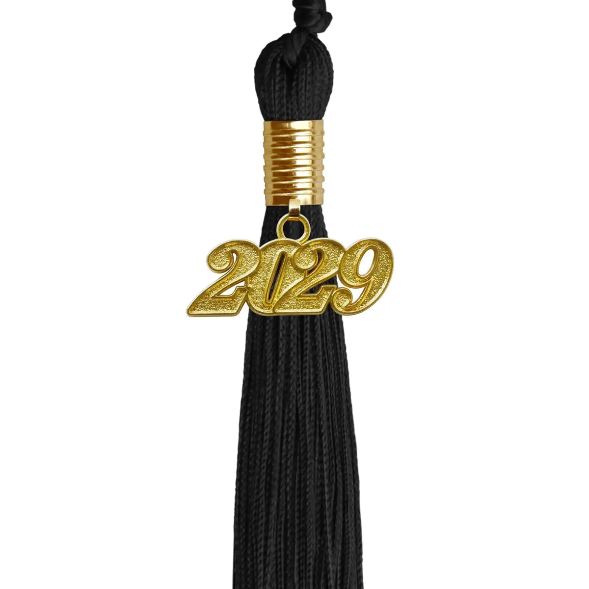 Black Graduation Tassel with Gold Date Drop by Endea Graduation