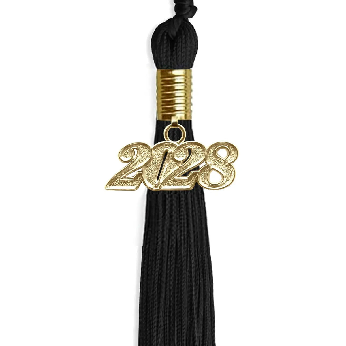 Black Graduation Tassel with Gold Date Drop by Endea Graduation