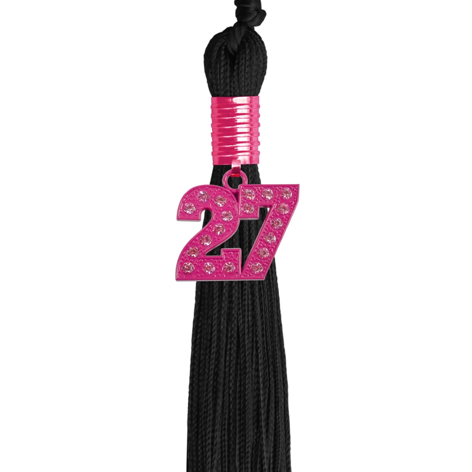 Black Graduation Tassel with Pink Bling Charm - Endea Graduation