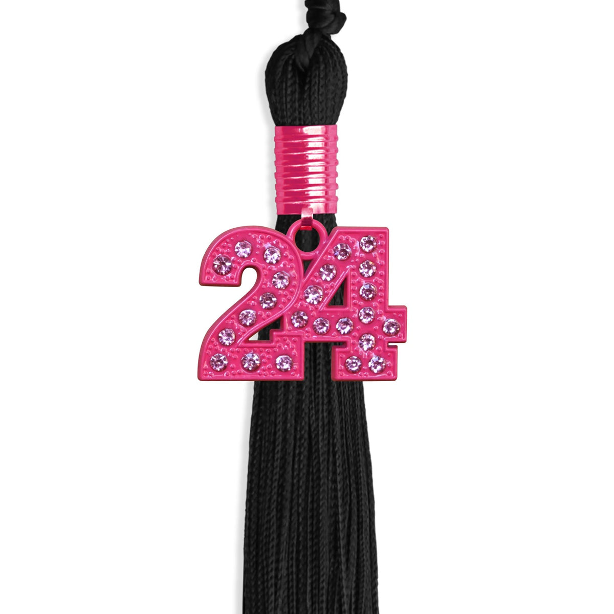 Black Graduation Tassel with Pink Bling Charm - Endea Graduation