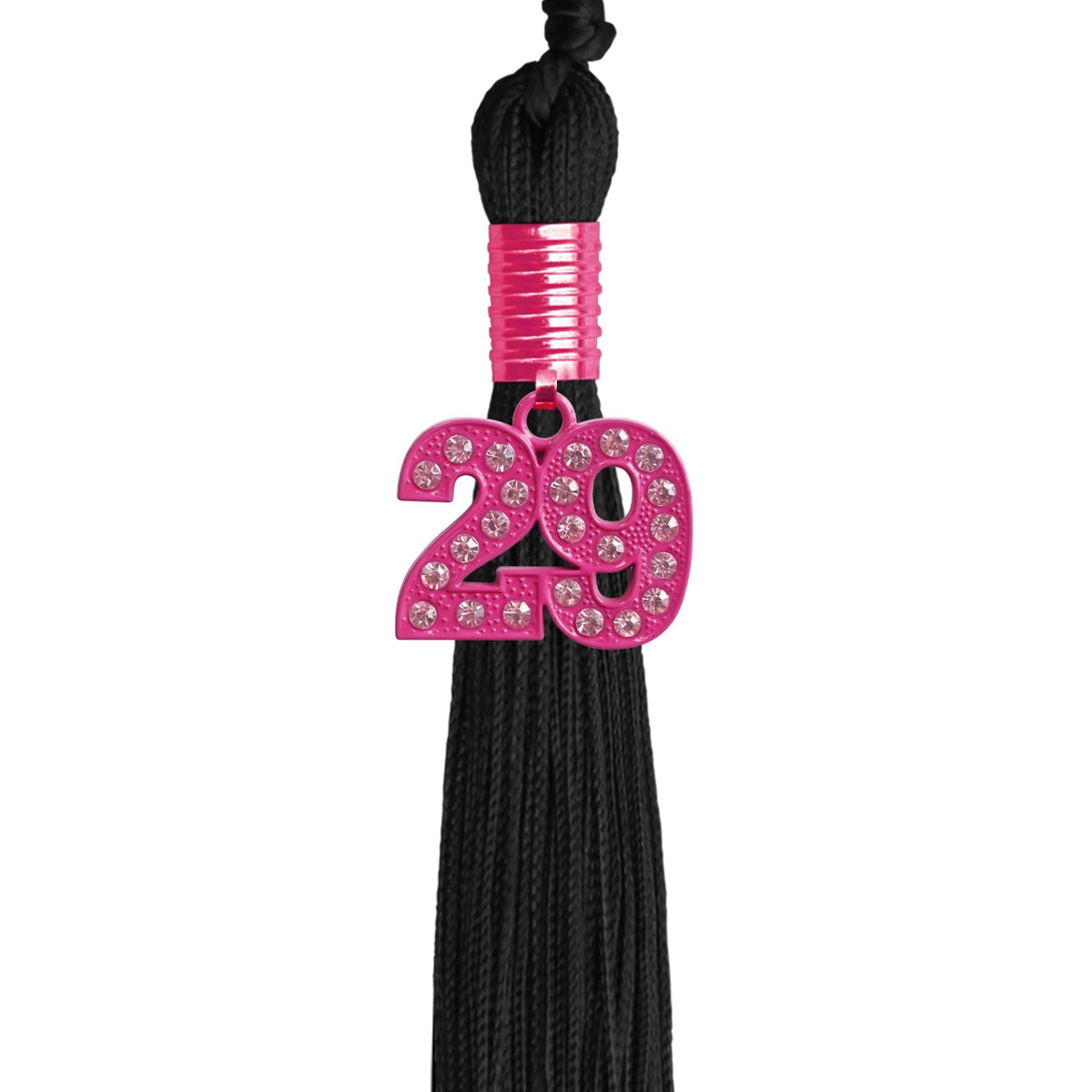 Black Graduation Tassel with Pink Bling Charm - Endea Graduation