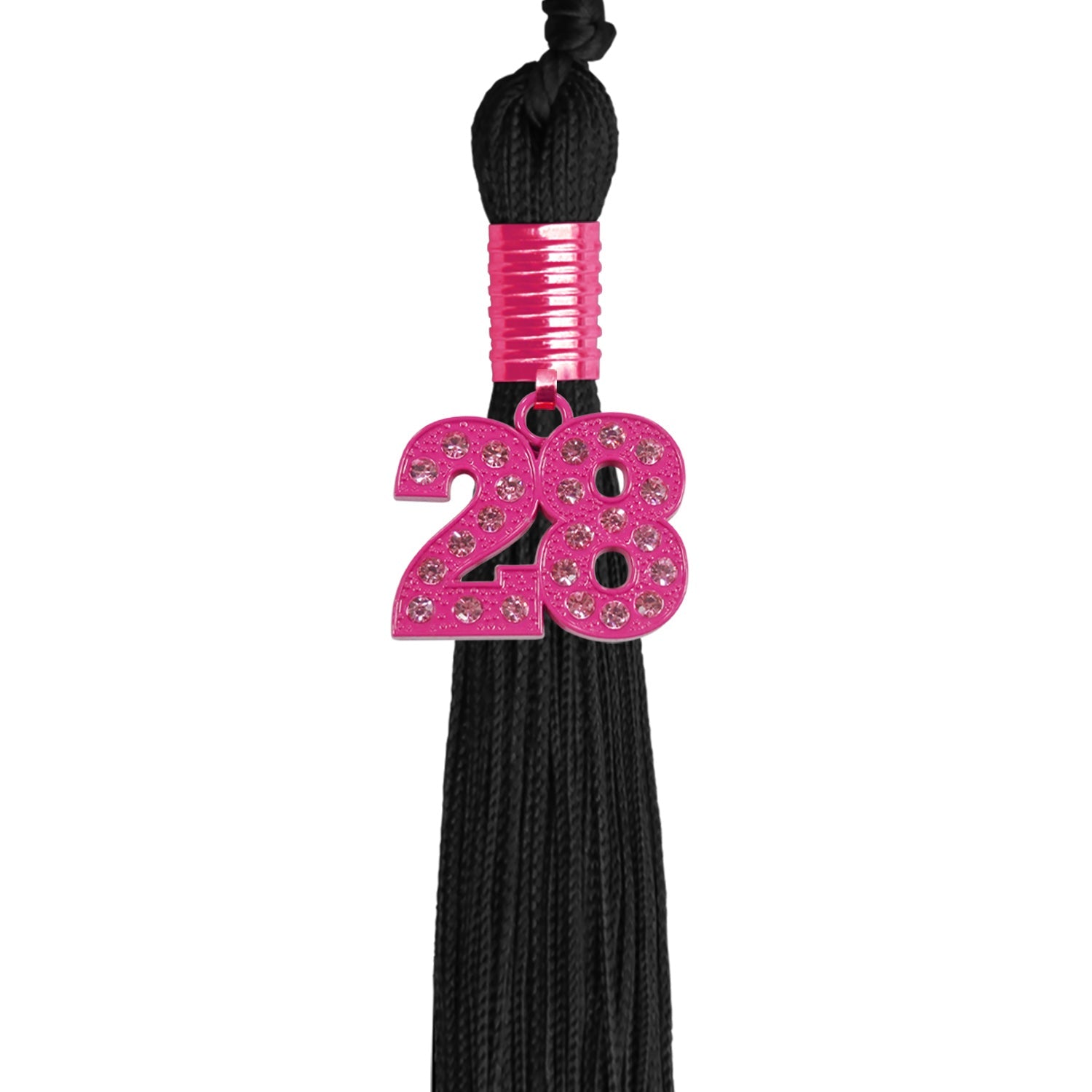 Black Graduation Tassel with Pink Bling Charm - Endea Graduation