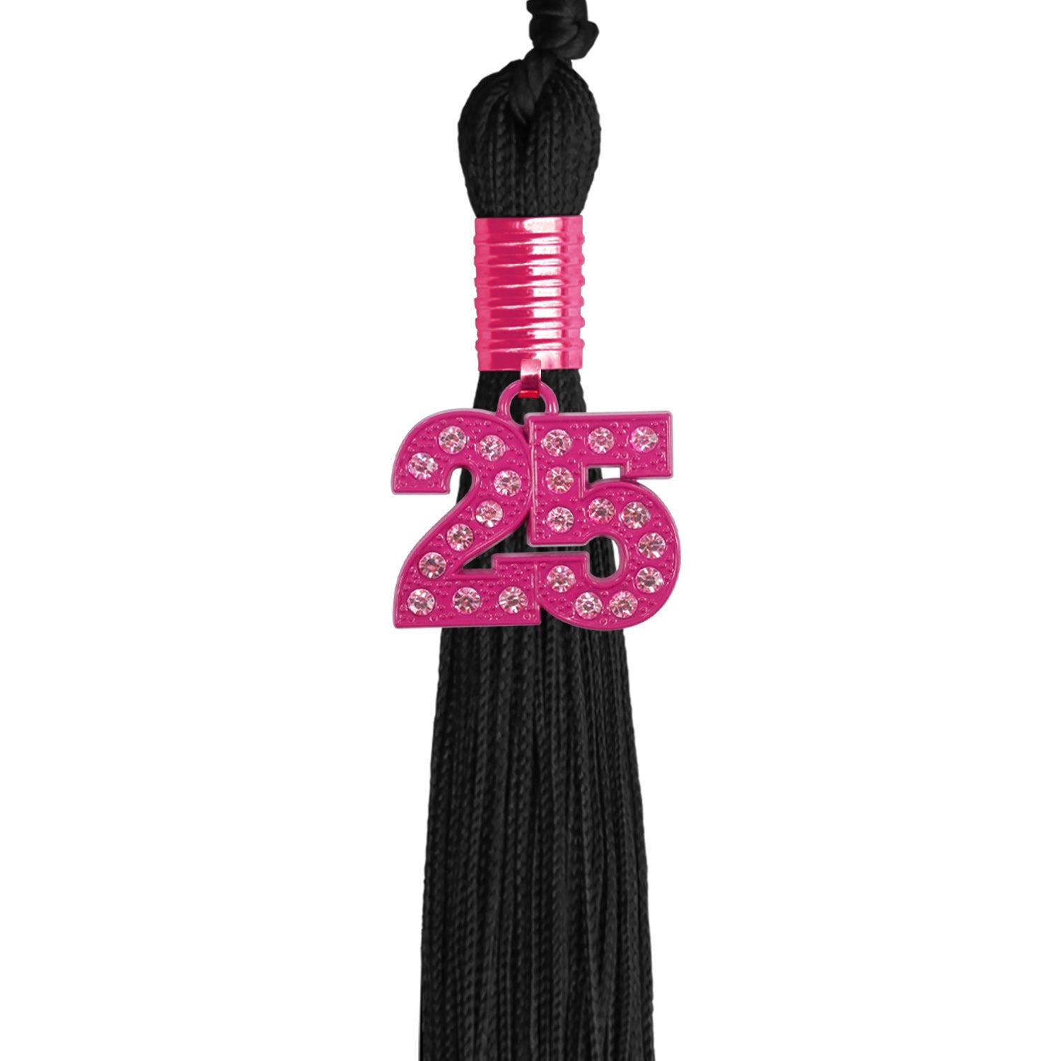 Black Graduation Tassel with Pink Bling Charm - Endea Graduation