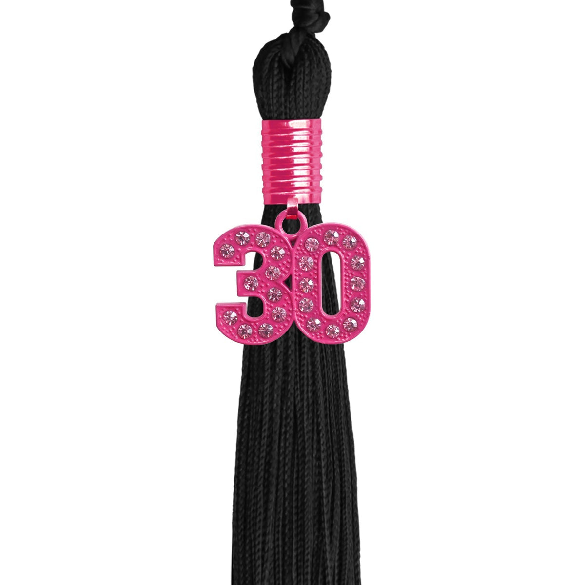Black Graduation Tassel with Pink Bling Charm - Endea Graduation