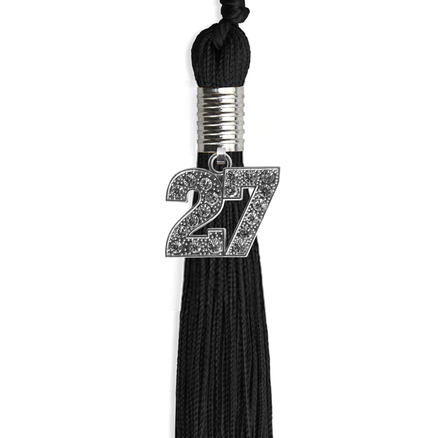 Black Graduation Tassel with Silver Date Drop - Endea Graduation