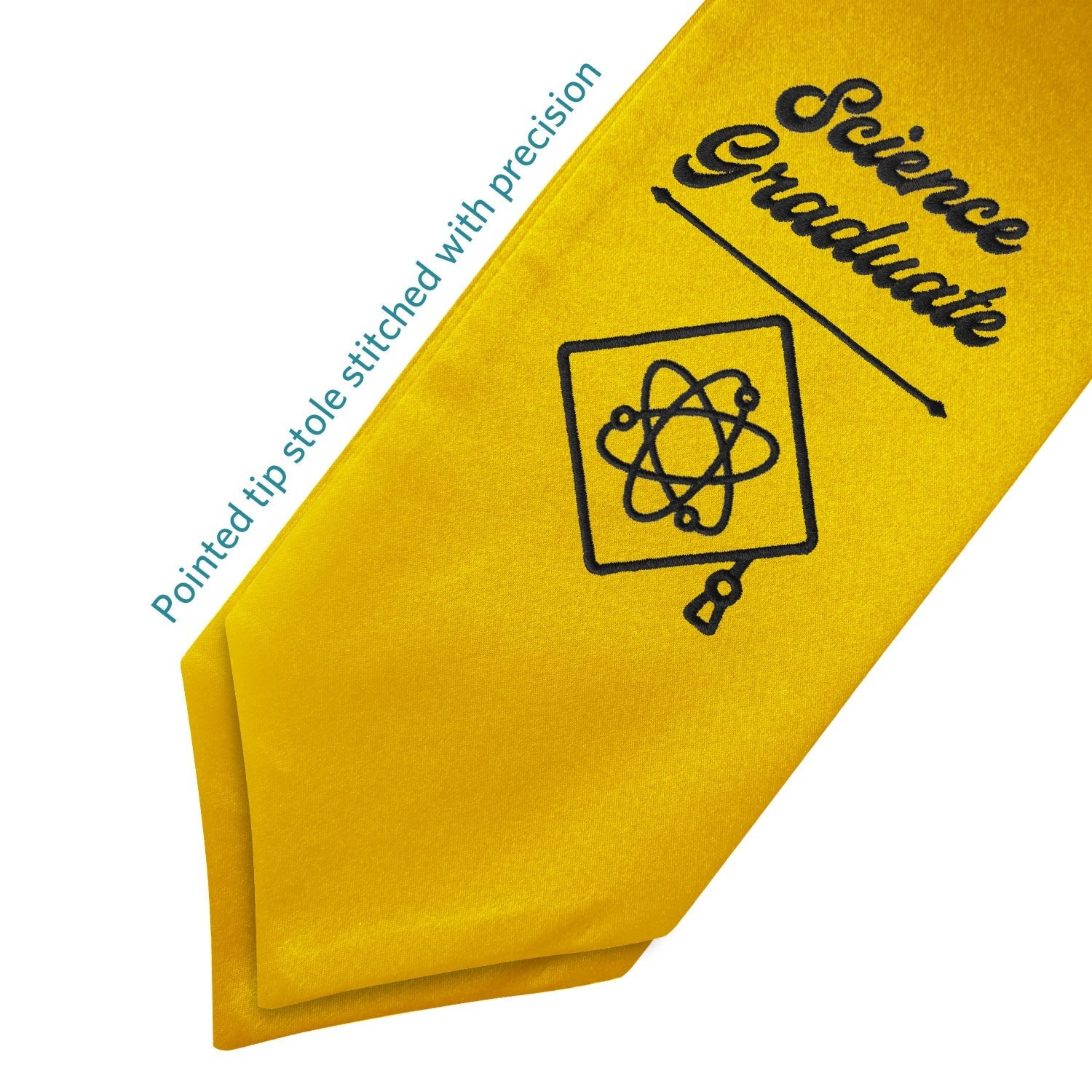 Black Science Graduate Stole/Sash with Classic Tips - Endea Graduation