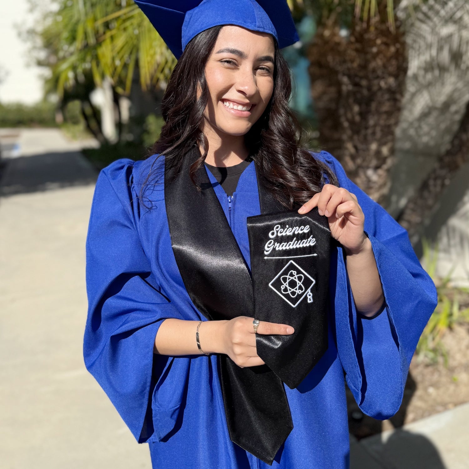 Black Science Graduate Stole/Sash with Classic Tips - Endea Graduation