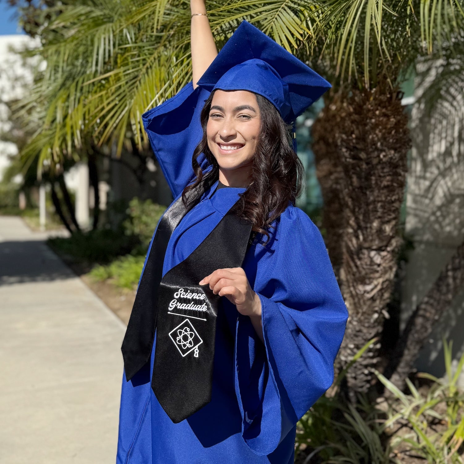 Black Science Graduate Stole/Sash with Classic Tips - Endea Graduation