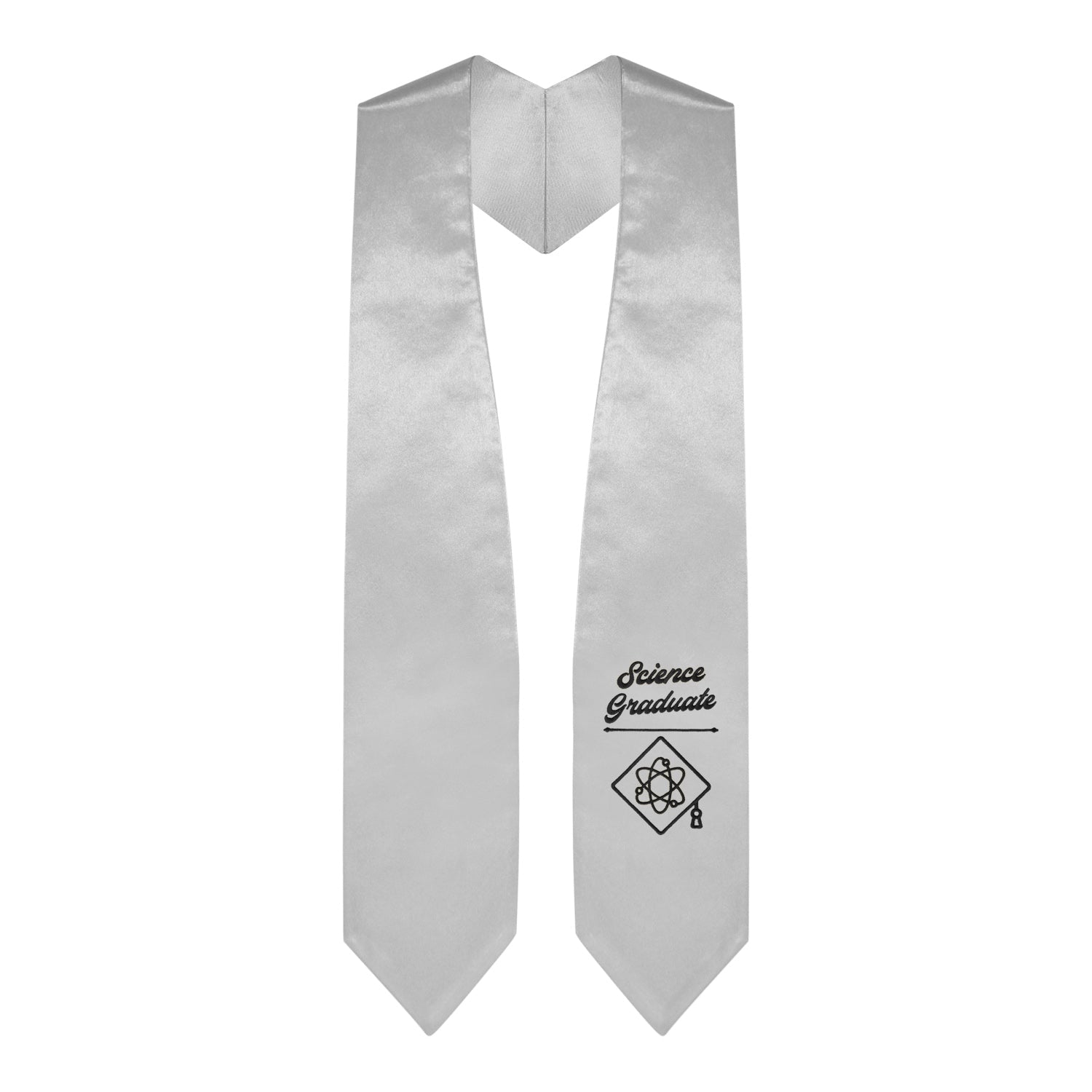 Black Science Graduate Stole/Sash with Classic Tips