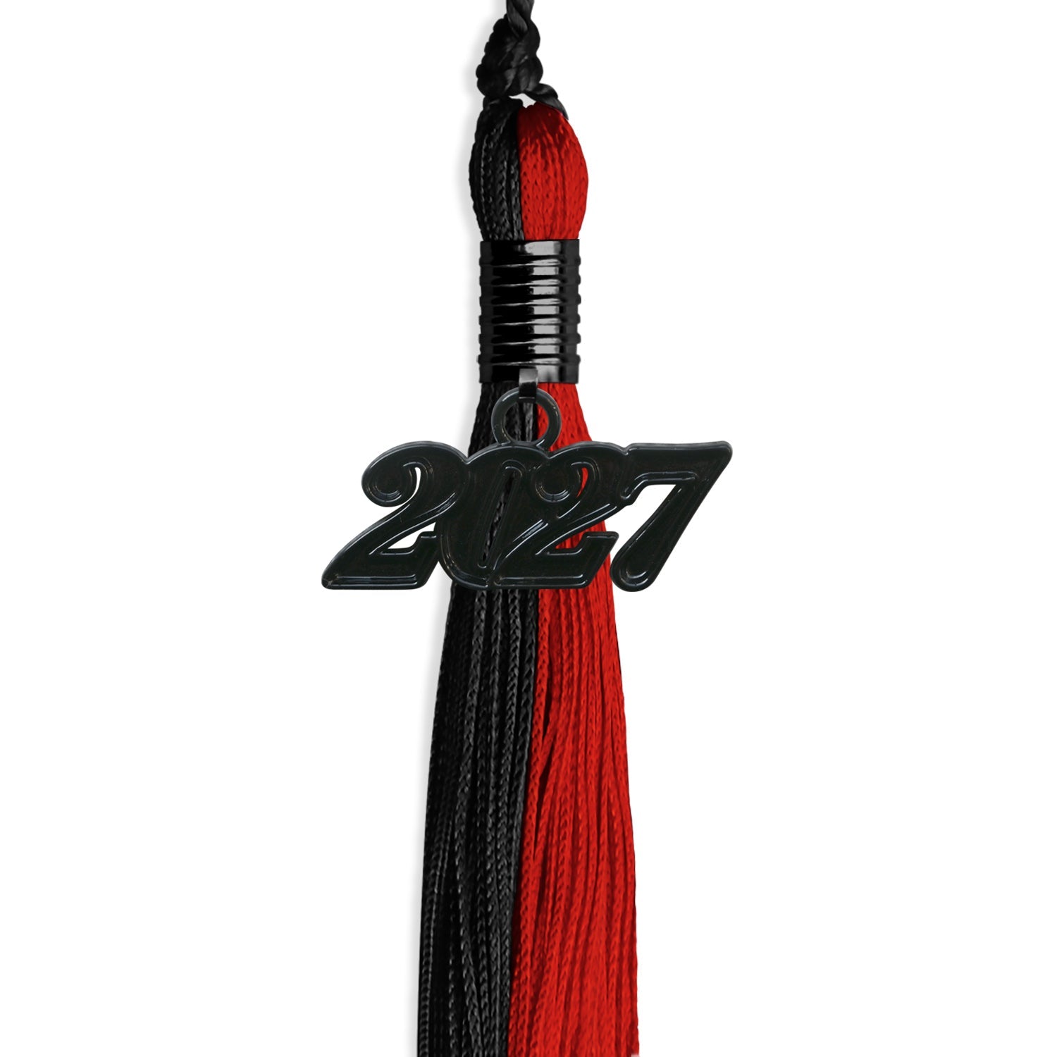 Black/Red Graduation Tassel with Black Date Drop - Endea Graduation
