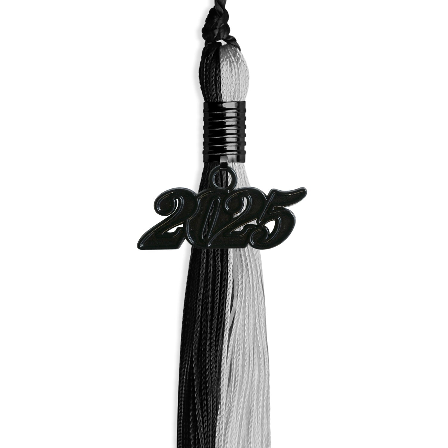 Black/Silver Graduation Tassel with Black Date Drop - Endea Graduation