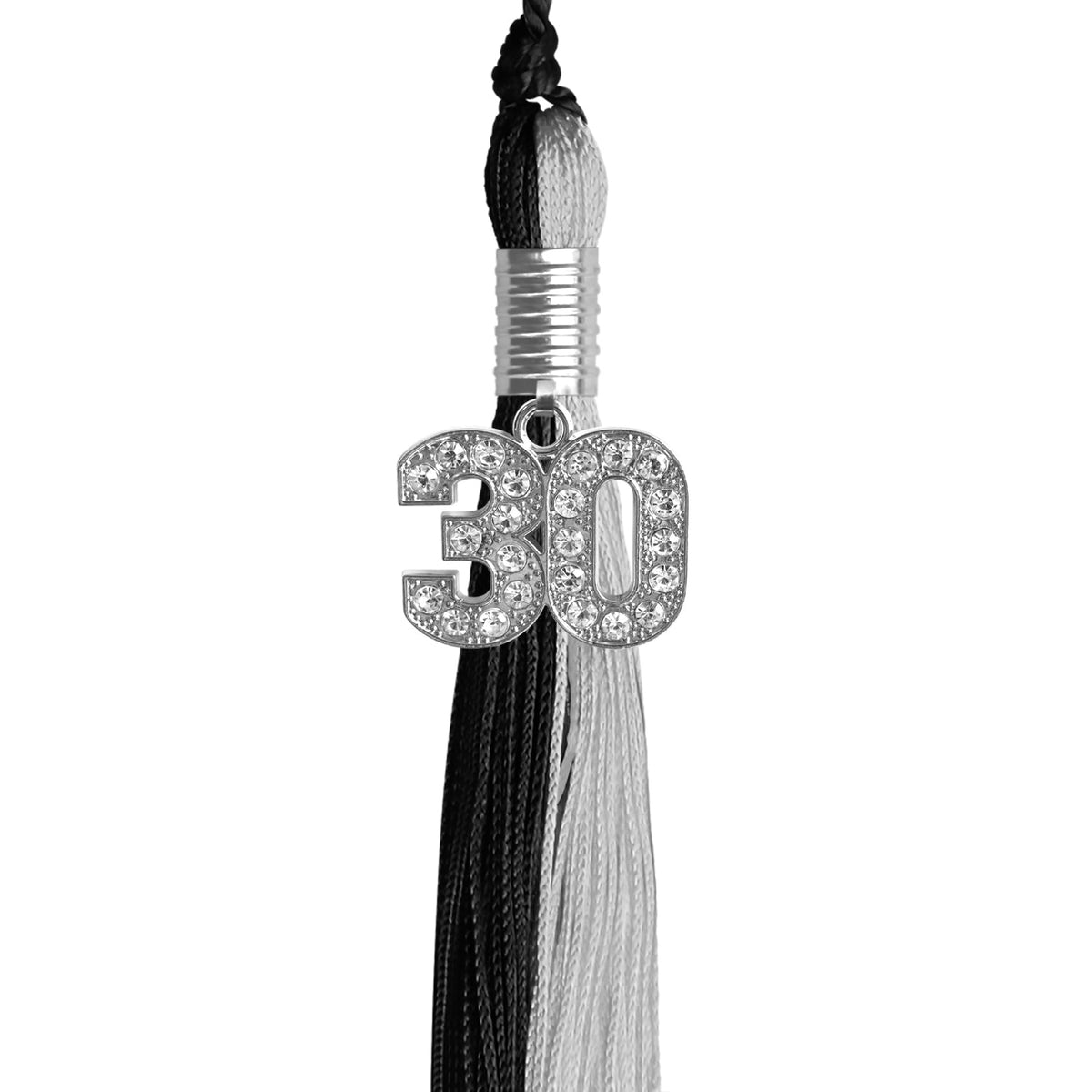 Black/Silver Graduation Tassel with Silver Bling Charm - Endea Graduation