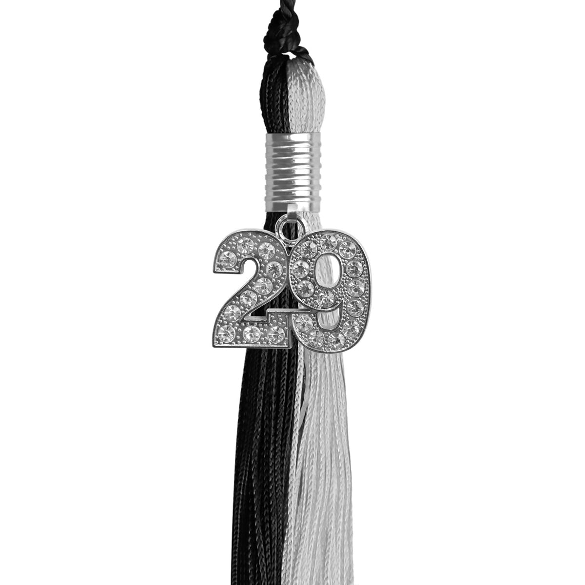 Black/Silver Graduation Tassel with Silver Bling Charm - Endea Graduation