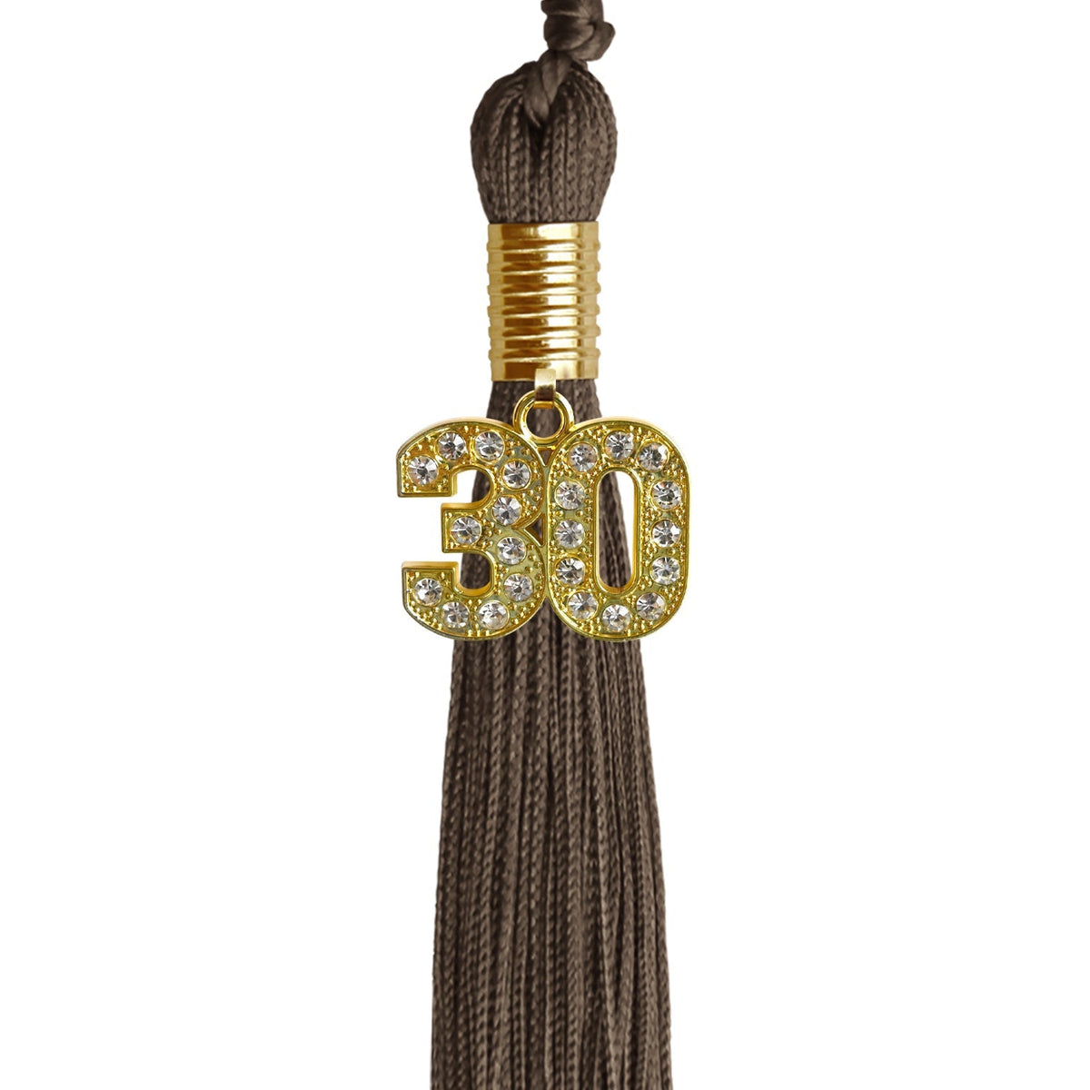 Brown Graduation Tassel with Gold Bling Charm - Endea Graduation
