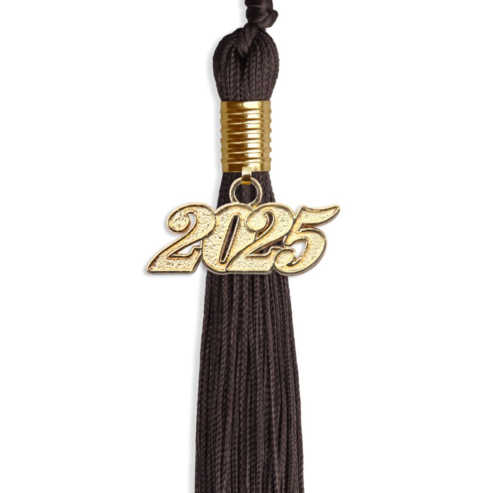 Brown Graduation Tassel with Gold Date Drop - Endea Graduation