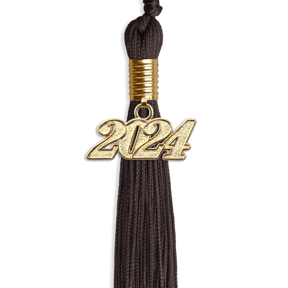 Brown Graduation Tassel with Gold Date Drop - Endea Graduation