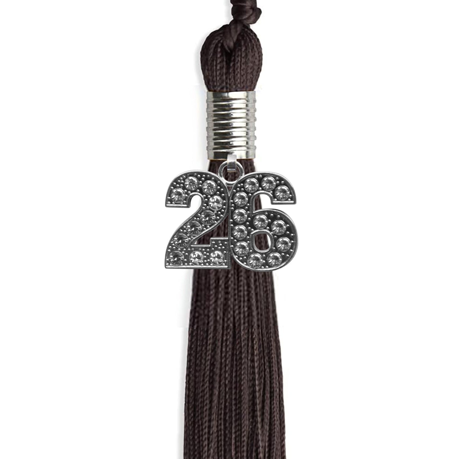 Brown Graduation Tassel with Silver Date Drop - Endea Graduation