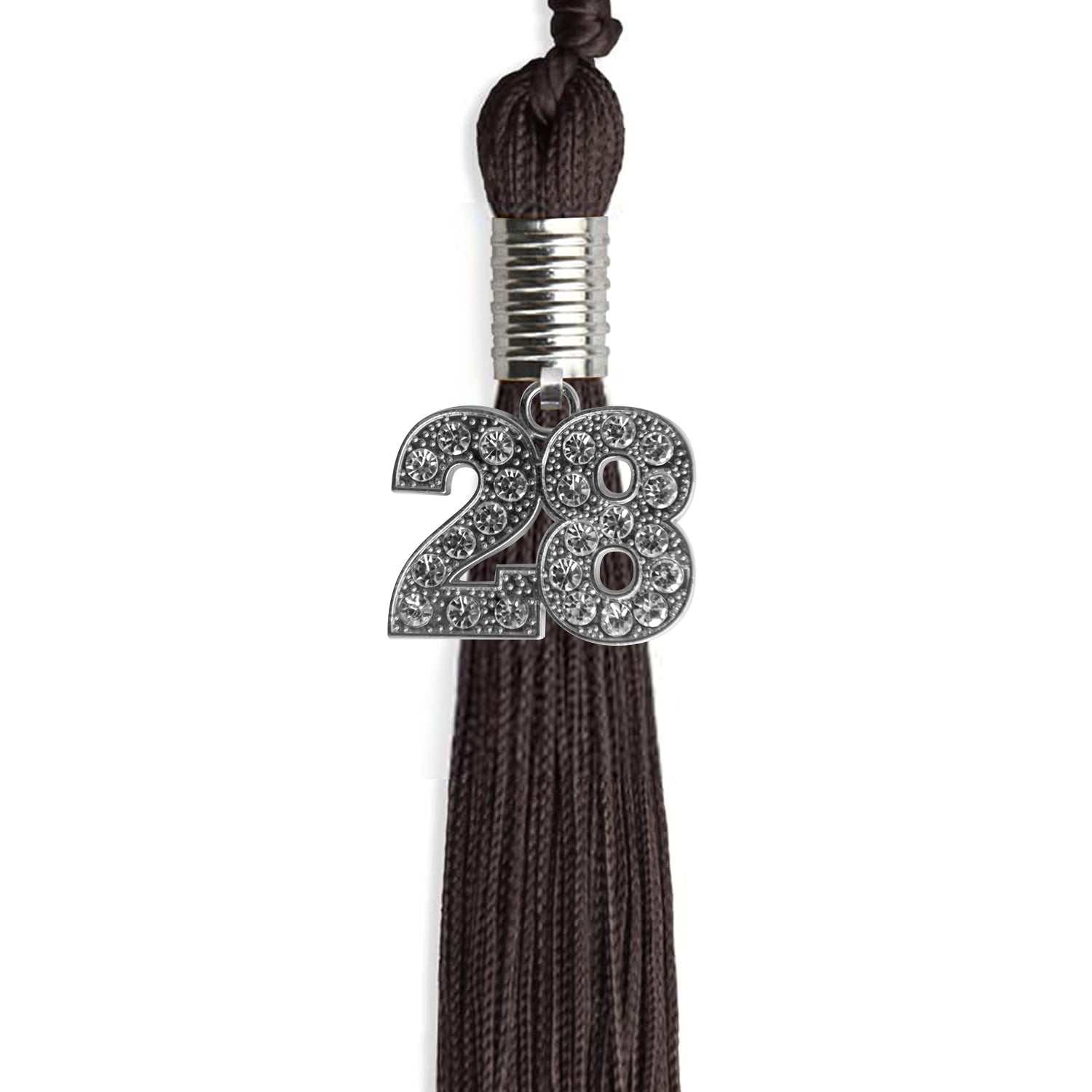 Brown Graduation Tassel with Silver Date Drop - Endea Graduation