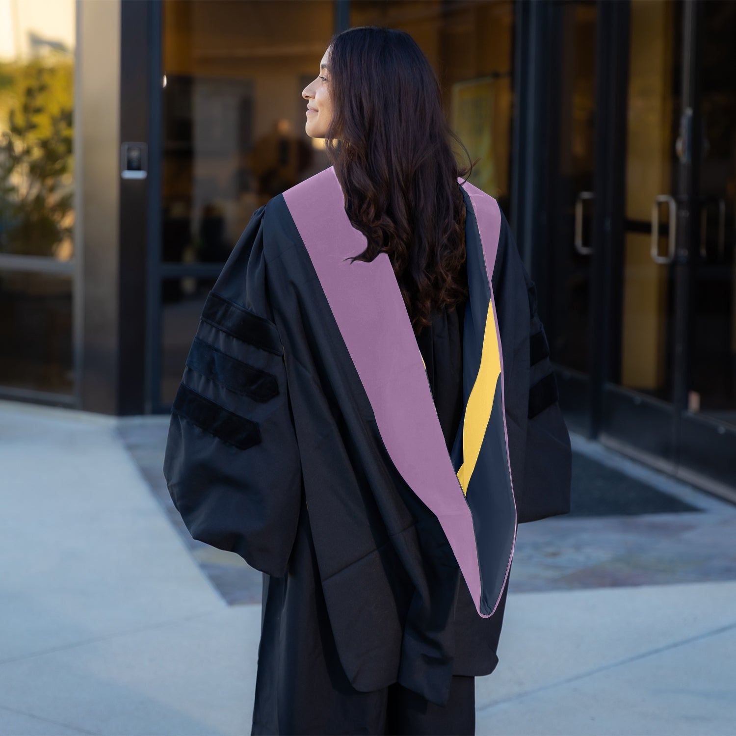 Doctoral Hood For Dentistry - Lilac/Navy Blue/Gold - Endea Graduation