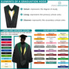 Doctoral Hood For Law - Purple/Light Blue/Silver - Endea Graduation