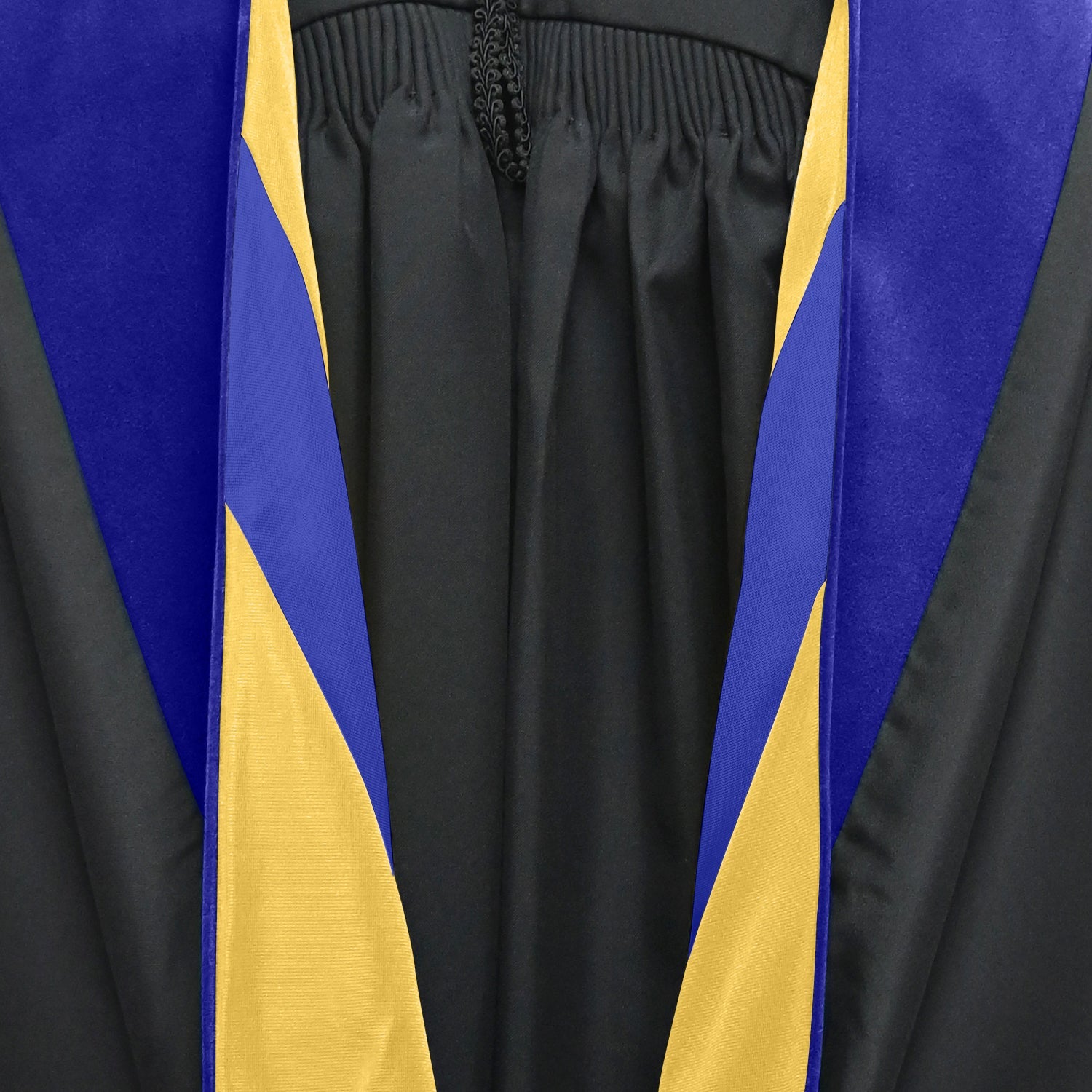 Doctoral Hood For Philosophy - Dark Blue/Gold/Royal Blue - Endea Graduation