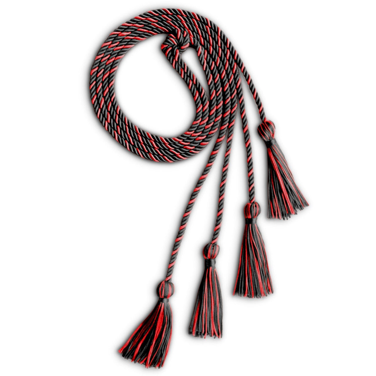 Double Graduation Honor Cord Black/Red - Endea Graduation