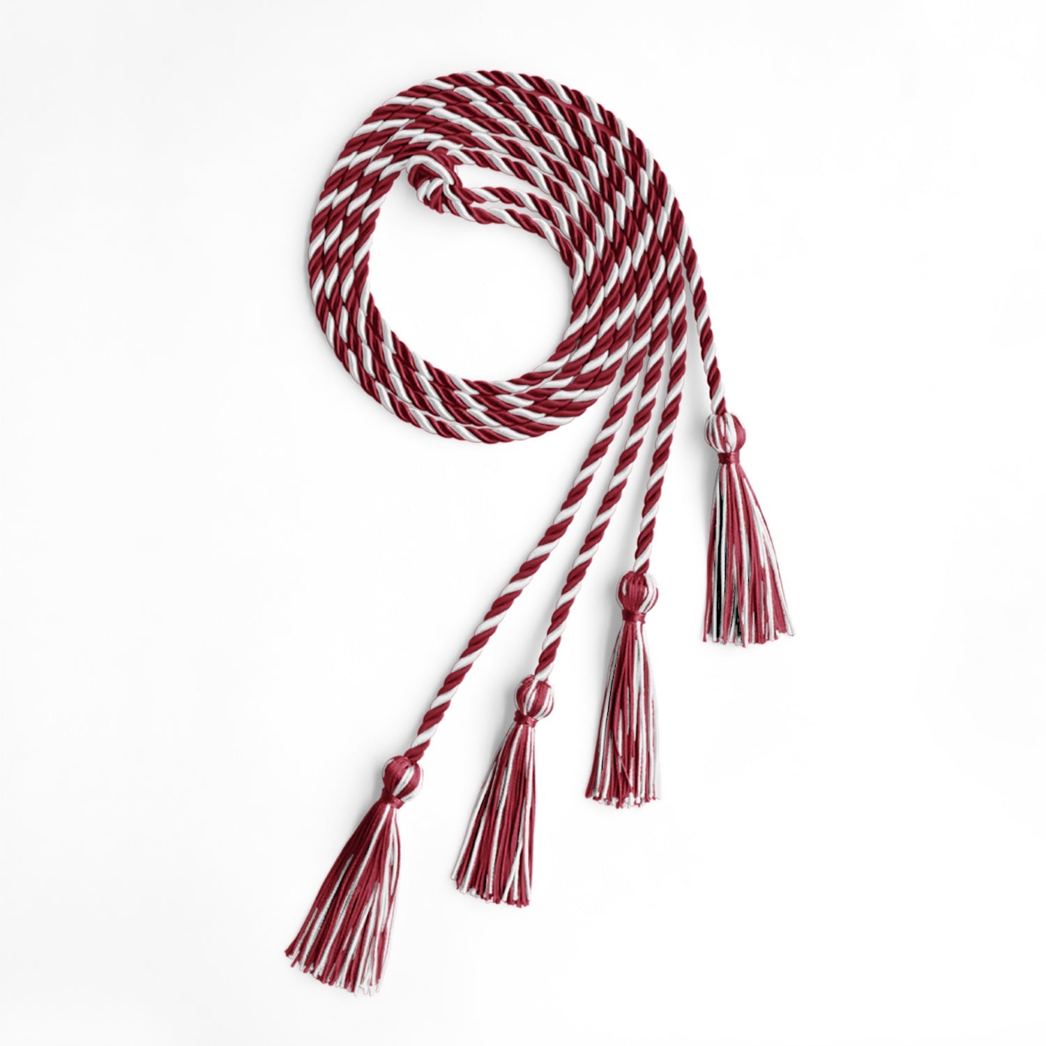 Double Graduation Honor Cord Cardinal/White - Endea Graduation